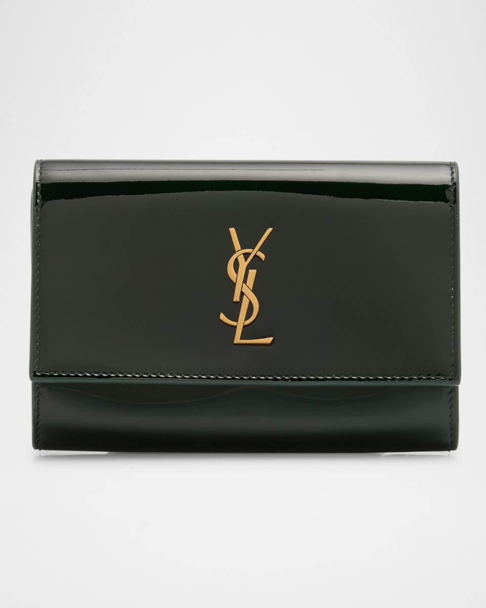 Small YSL Envelope Wallet in Patent Leather